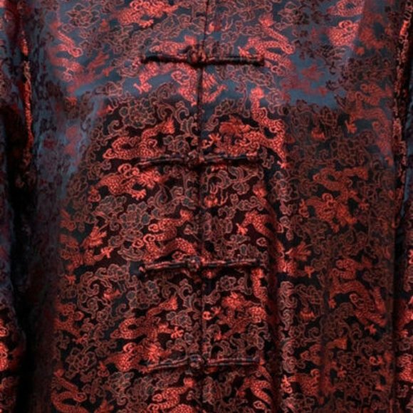 Made‎ Macau Asian Jacket Tunic Knot Buttons Dragon - Picture 4 of 10